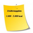 Eine Tagesaufnahme von 1.500 bis 2.000 kcal entspricht in etwa folgendem Ernährungsplan ...