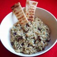 Nehmen Sie statt Weißwein einmal Rotwein (z. B: Chianti) für ihr Risotto ...