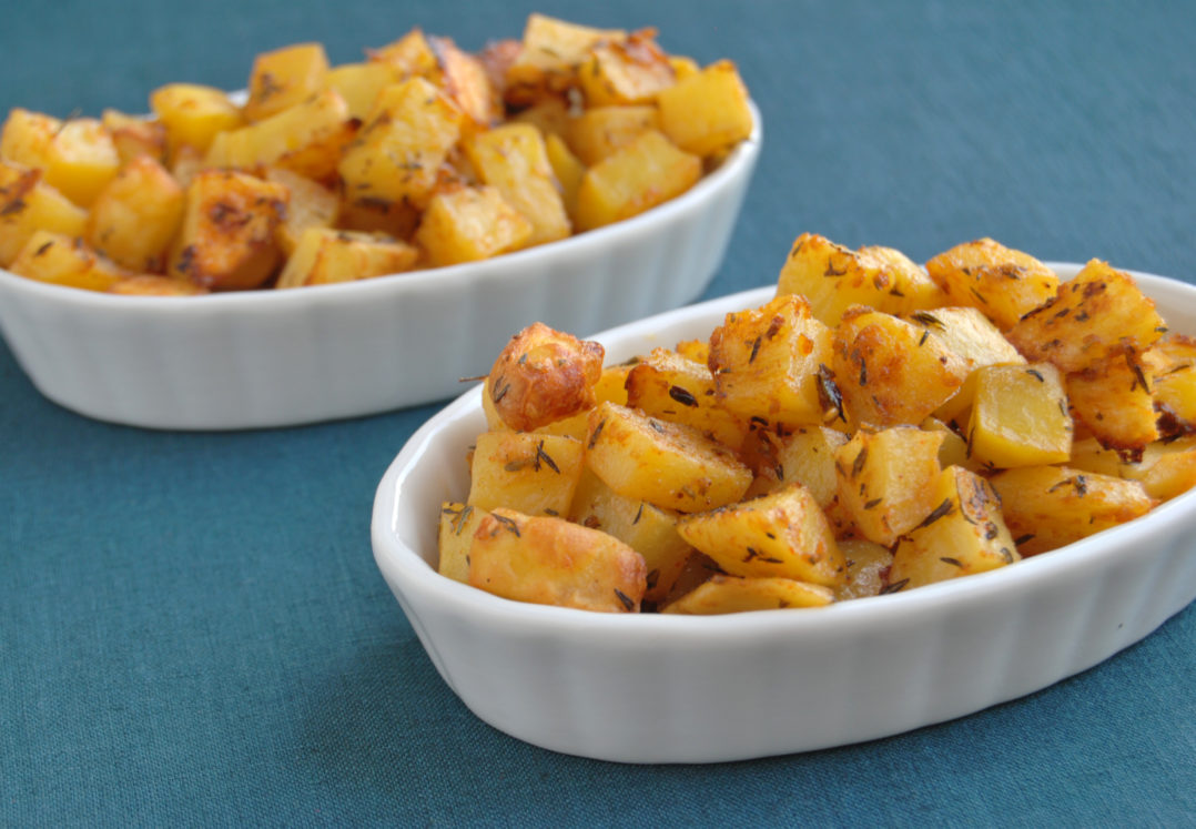 Rezept würzige Bratkartoffeln aus dem Ofen als Beilage - Die Frische Küche