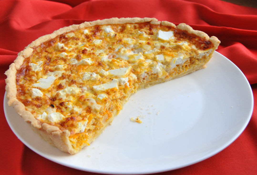 Rezept Kürbis Quiche / Kürbis Tarte mit Ziegenkäse - Die Frische Küche